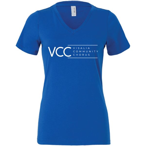 6405 | Relaxed Jersey V-Neck T-Shirt  VCC Logo