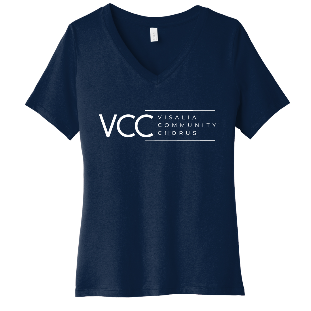 6405 | Relaxed Jersey V-Neck T-Shirt VCC Logo